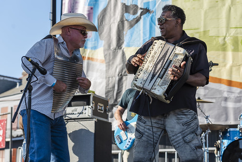 Chubby Carrier & the Bayou Swamp Band at French Quarter Fest 2024. Photo by Kristen Derr.