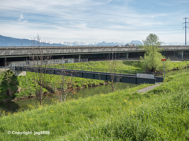 RBK650 Pedestrian Bridge over the Rheintaler Binnenkanal, St. Margrethen, Canton of St. Gallen, Switzerland