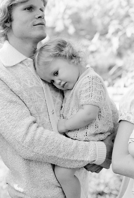 Father and Daughter, candid shot at a portrait shoot