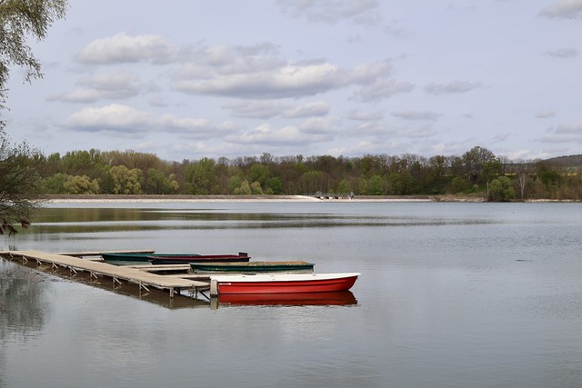 Small boats on a small dam