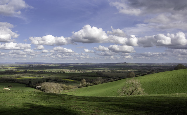 View eastwards from Ilmington Downs, Warwickshire