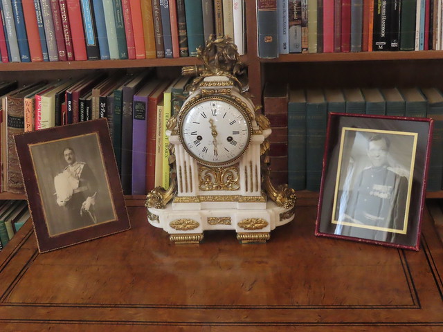 Library at Upton House and Gardens - clock