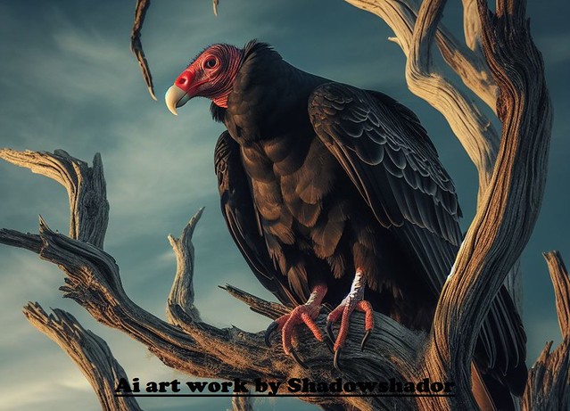 Turkey vulture (Cathartes aura) Ai art