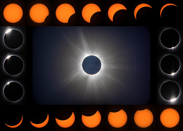 Total Solar Eclipse, All Phases, 12:39-15:15 CDT, 8 April 2024, Poplar Bluff, Missouri