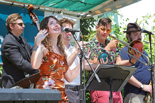 Amber Rachelle & the Sweet Potatoes at French Quarter Fest 2024. Photo by Bill Sasser.