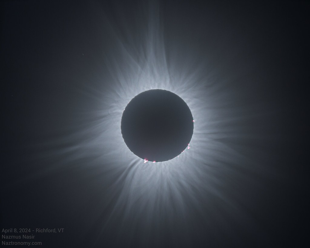 Amazing Prominences during Totality
