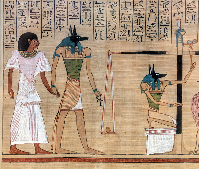 Egyptian Book of the Dead, Hunefer and Anubis