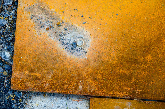 Corroded metal plate