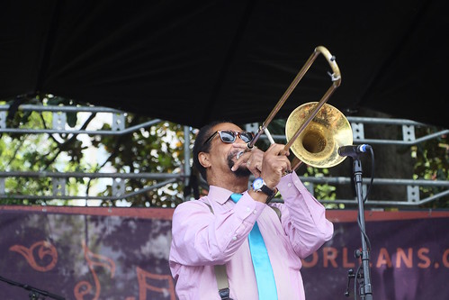 Freddie Lonzo at French Quarter Fest 2024. Photo by Demian Roberts