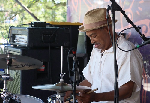 Shannon Powell at French Quarter Fest 2024. Photo by Demian Roberts