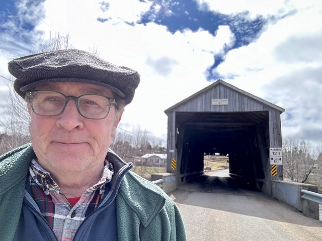 At Canal Covered Bridge in St. George, New Brunswick. My sixth and final bridge visit on this trip. Only 48 or so more in the province.