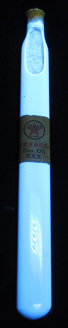 Texaco bus oil fluorescing