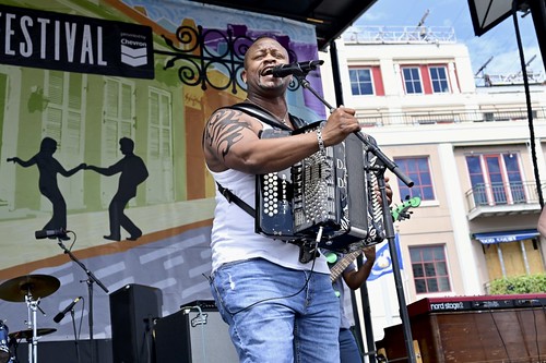 Dwayne Dopsie at French Quarter Fest on Sunday, April 14, 2024. Photo by Michael White.