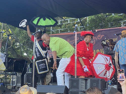 James Andrews and Baby Doll Janice Kimble at French Quarter Fest on Sunday, April 14, 2024. Photo by Carrie Booher.