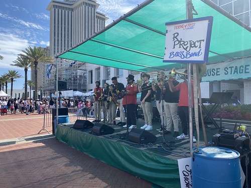 R Project Brass Band at French Quarter Fest on Sunday, April 14, 2024. Photo by Carrie Booher.