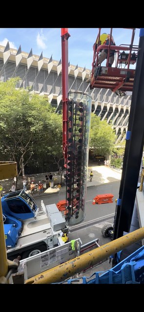 NPAV Brisbane,first glass panels getting installed