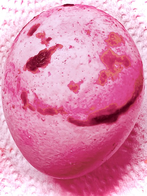 Pareidolia Pink Mona Lisa Egg
