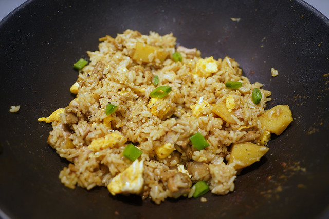 Curry chicken fried rice for school lunch tomorrow