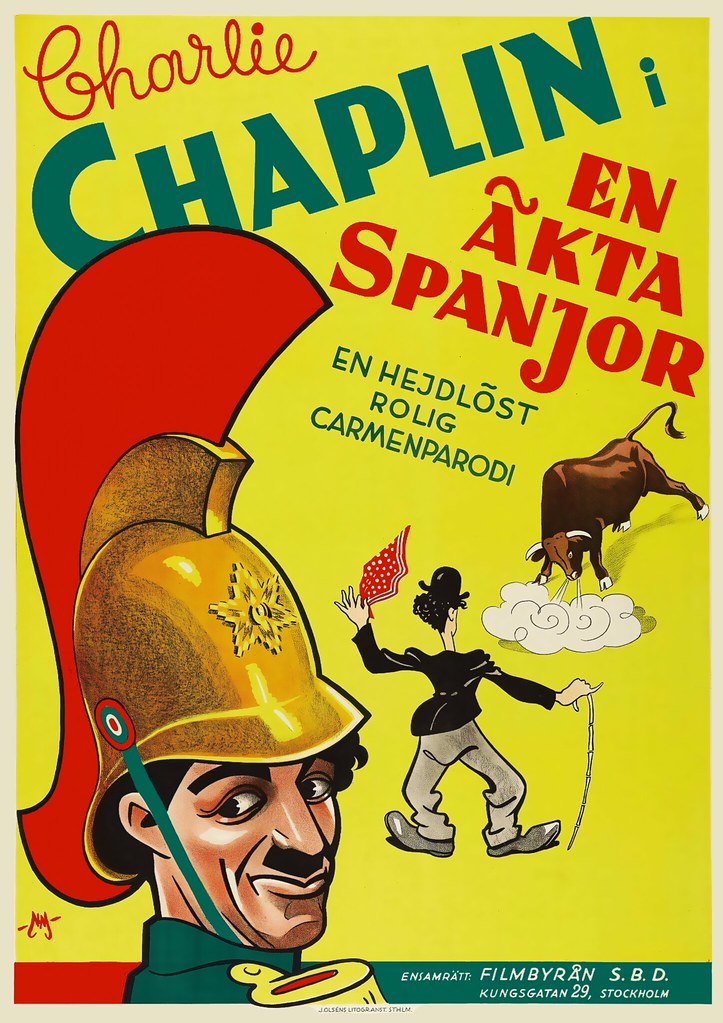 Charlie Chaplin i En Äkta Spanjor, En hejdlöst rolig Carmenparodi, 1916