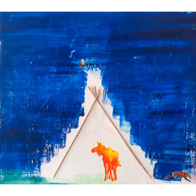 tipi painting collage