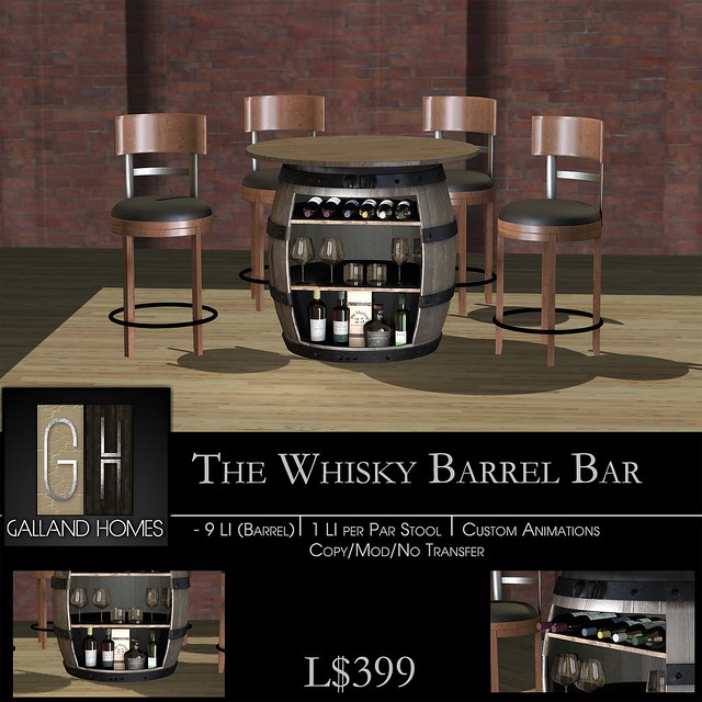 The Whisky Barrel Bar by Galland Homes