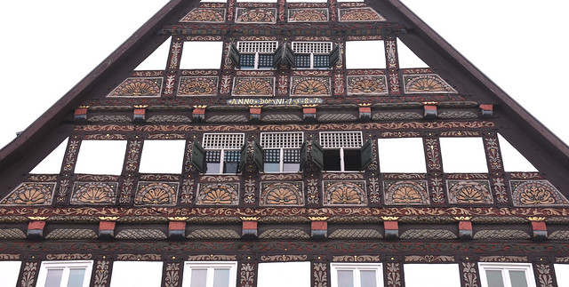 Lemgo, Westfalen, Mittelstraße, house-front, detail
