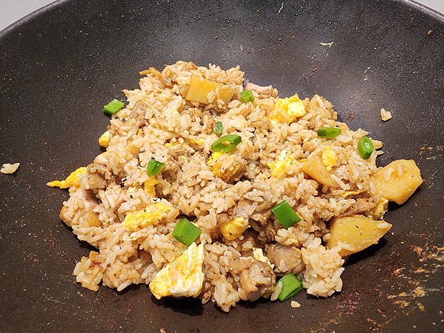 Curry chicken fried rice for school lunch tomorrow - S22