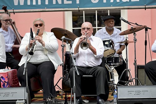 Kid Simmons Jazz Band at French Quarter Fest on Sunday, April 14, 2024. Photo by Michael White.