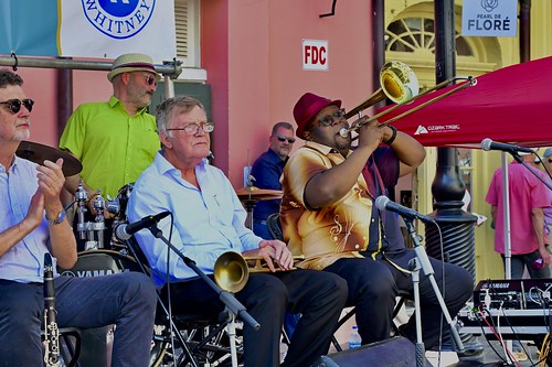 Tommy Sancton's New Orleans Legacy Band at French Quarter Fest on Sunday, April 14, 2024. Photo by Michael White.