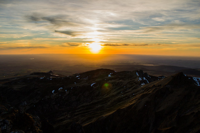 Sunset at the top of the Sancy