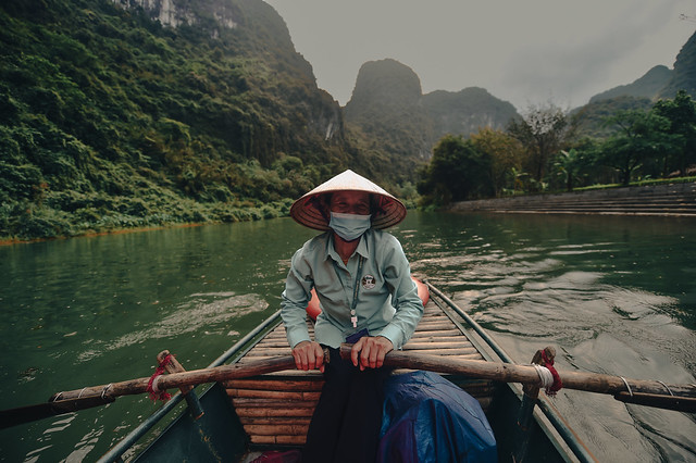 Boat Lady at Ninh Binh