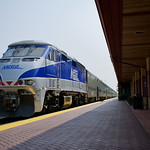 7-25-23, Metra F59PHI 80 At the Schaumburg, IL Metra station with train 2232. Ex. Amtrak Pacific Surfliner 457.