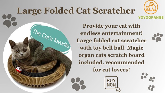 Large Folded Cat Scratcher | Cat Scratch Board | YOYOORANGE