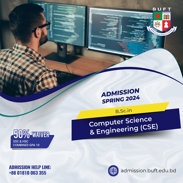 BGMEA University of Fashion & Technology's (BUFT) B.Sc. in Computer Science & Engineering (CSE) program.