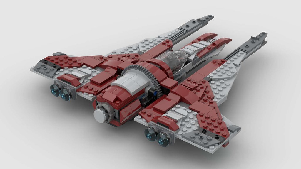 Mandalorian Kom'rk Class Gauntlet Starfighter - Alternate Build of 75362 Ahsoka Tano's T-6 Jedi Shuttle