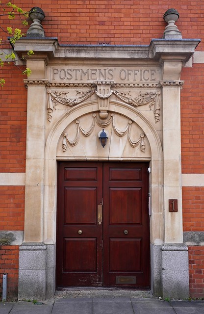 Detail of doorway Winchmore Hill old GPO Delivery Office of 1904