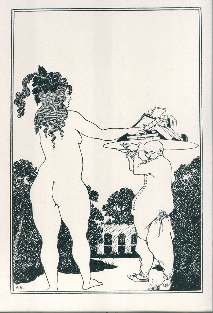 aubrey beardsley - il vassoio di libri dell'artista - 1896