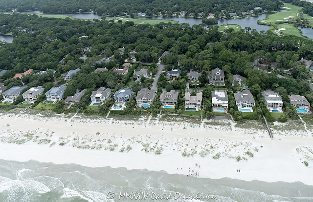 Beachfront Houses on Hilton Head Island South Carolina Aerial View