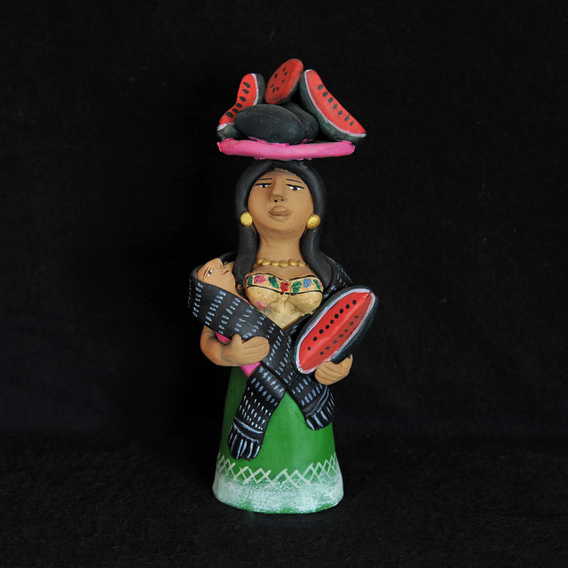Oaxaca Mexico Pottery Josefina Aguilar Watermelon Vendor