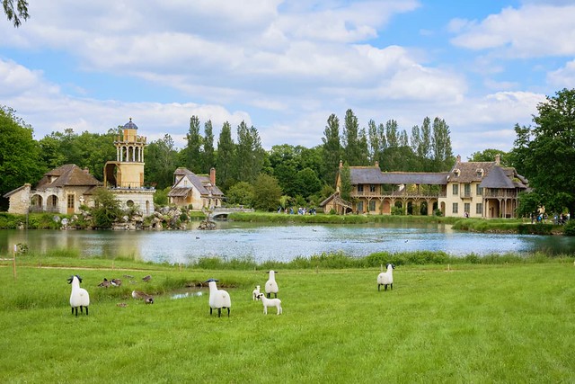 Marie-Antoinette's hamlet in Versailles gardens