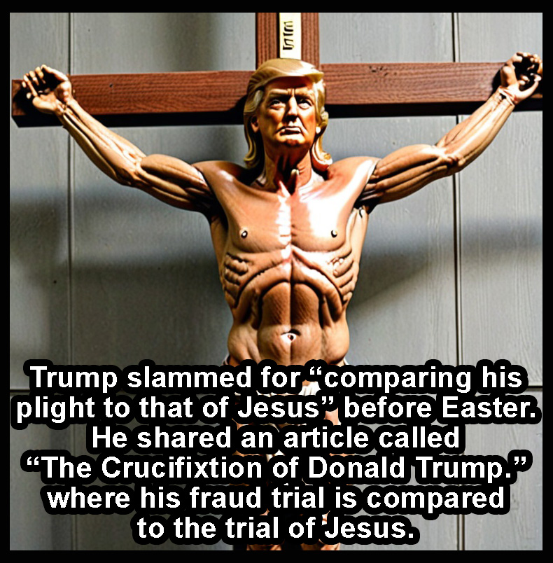 trump crucified trial