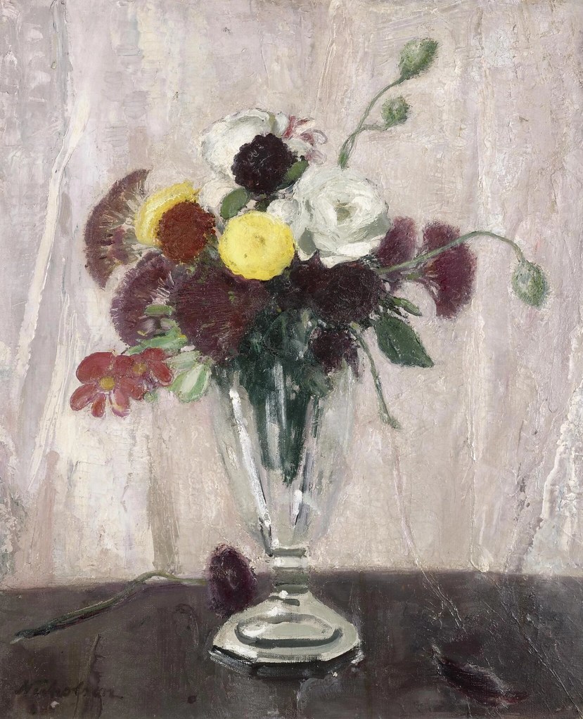 William Nicholson «Sweet Sultana and Other Flowers in a Glass vase»
