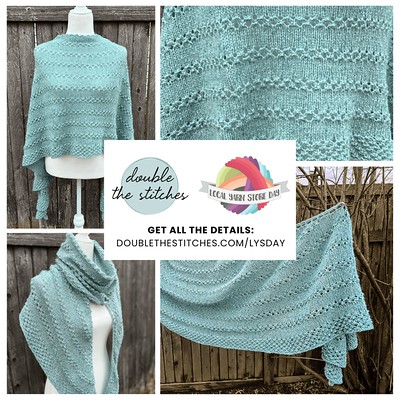 When you purchase yarn to knit your own Trust Fall Shawl by Double the Stitches, you will receive a Ravelry Coupon Code to download your pattern from Ravelry.