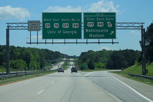 GA10 Loop East - Exit 4 - US129 US441 GA15 South