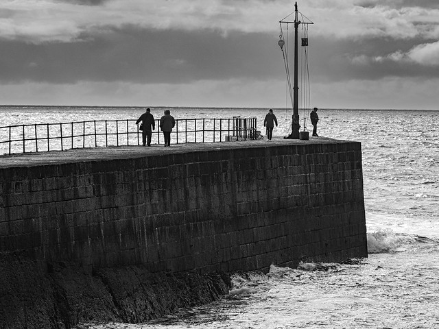 Sea Wall At Porthleven. South Cornwall.