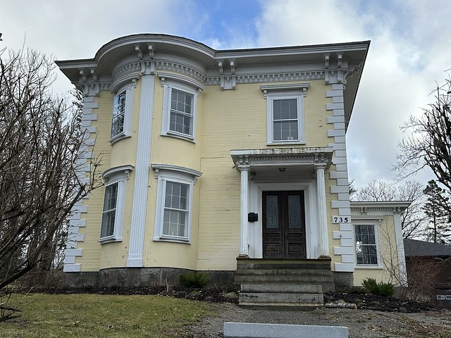 Charles Newton House. 309 Main Street. Calais, Maine. Built in 1873 using the Italianate Style. Contributing Building to the NRHP District.
