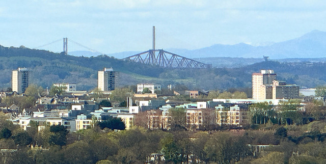 the Forth Bridges seen from Calton Hill - Edinburgh