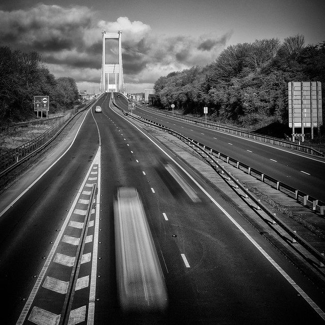 Speed slowed down - long exposure shot of the 