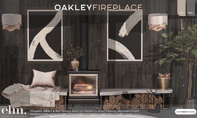 Elm. Oakley Fireplace