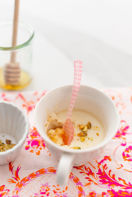 Classic Panna Cotta with Honey and Pistachios